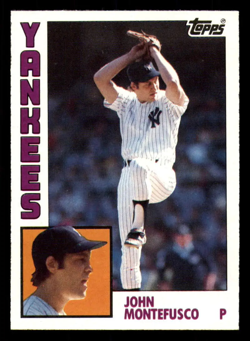 1984 Topps #761 John Montefusco EX Excellent New York Yankees Baseball Card - Baseball Card Single