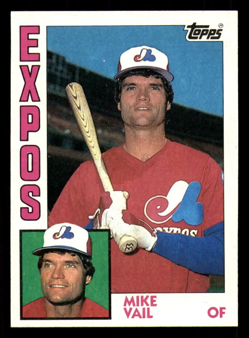 1984 Topps #766 Mike Vail EX Excellent Montreal Expos Baseball Card - Baseball Card Single