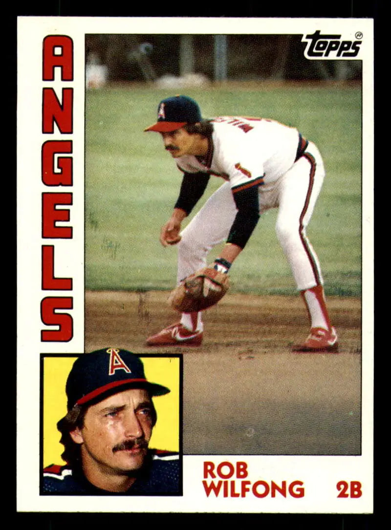 1984 Topps #79 Rob Wilfong EX Excellent California Angels Baseball Card - Baseball Card Single