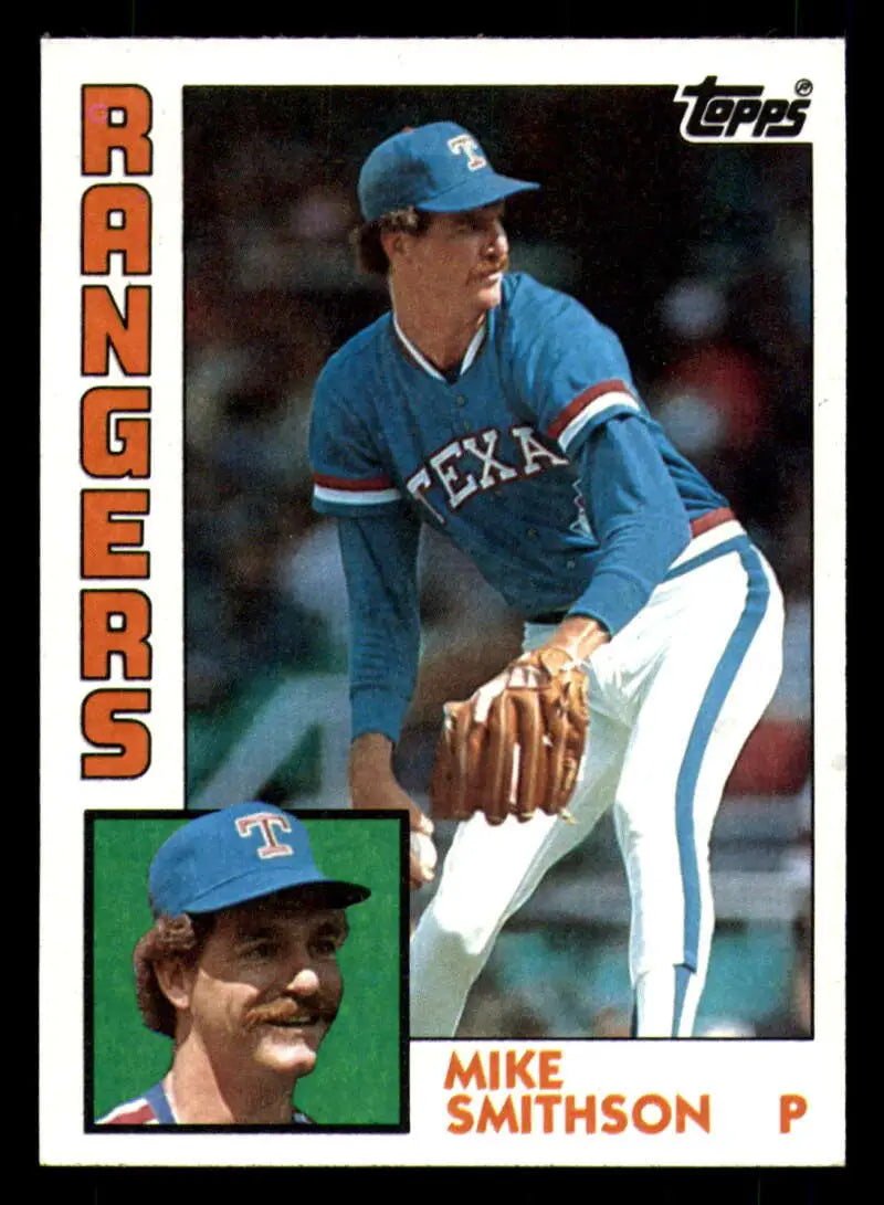 1984 Topps #89 Mike Smithson EX Excellent Texas Rangers Baseball Card - Baseball Card Single