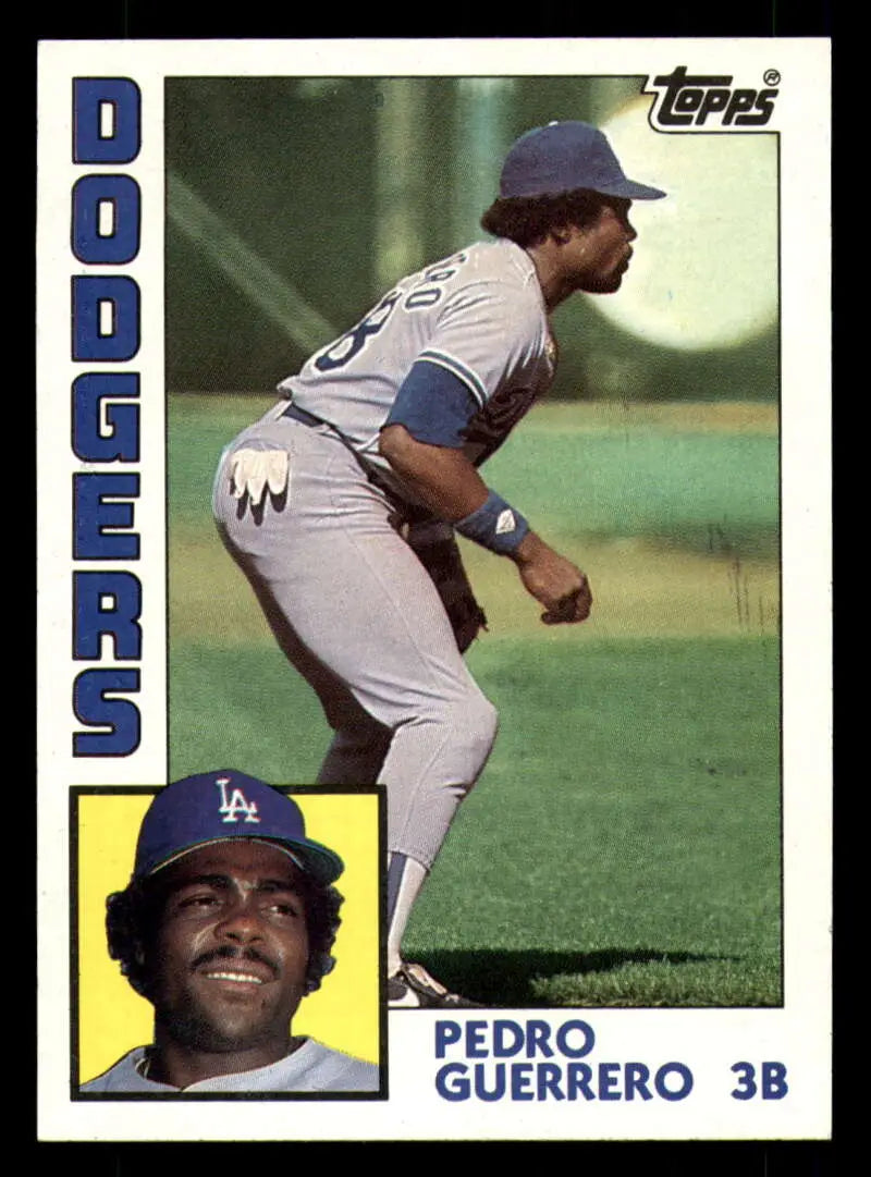 1984 Topps #90 Pedro Guerrero EX Excellent Los Angeles Dodgers Baseball Card - Baseball Card Single