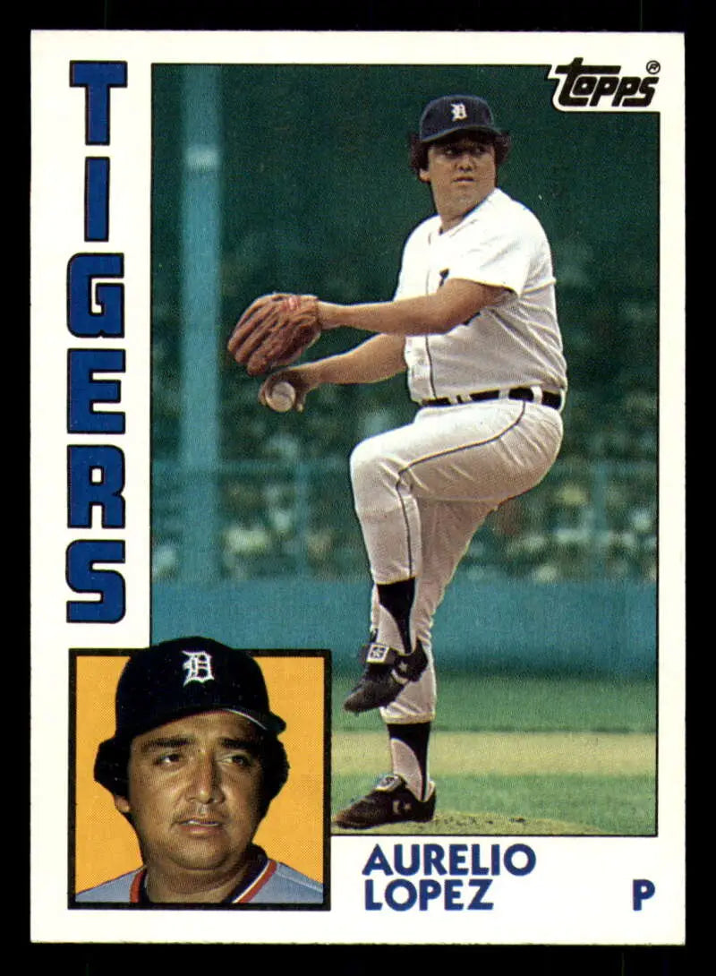1984 Topps #95 Aurelio Lopez EX Excellent Detroit Tigers Baseball Card - Baseball Card Single