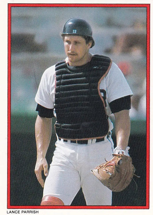 Baseball catcher in protective gear for 1984 Topps Star Collectors Edition