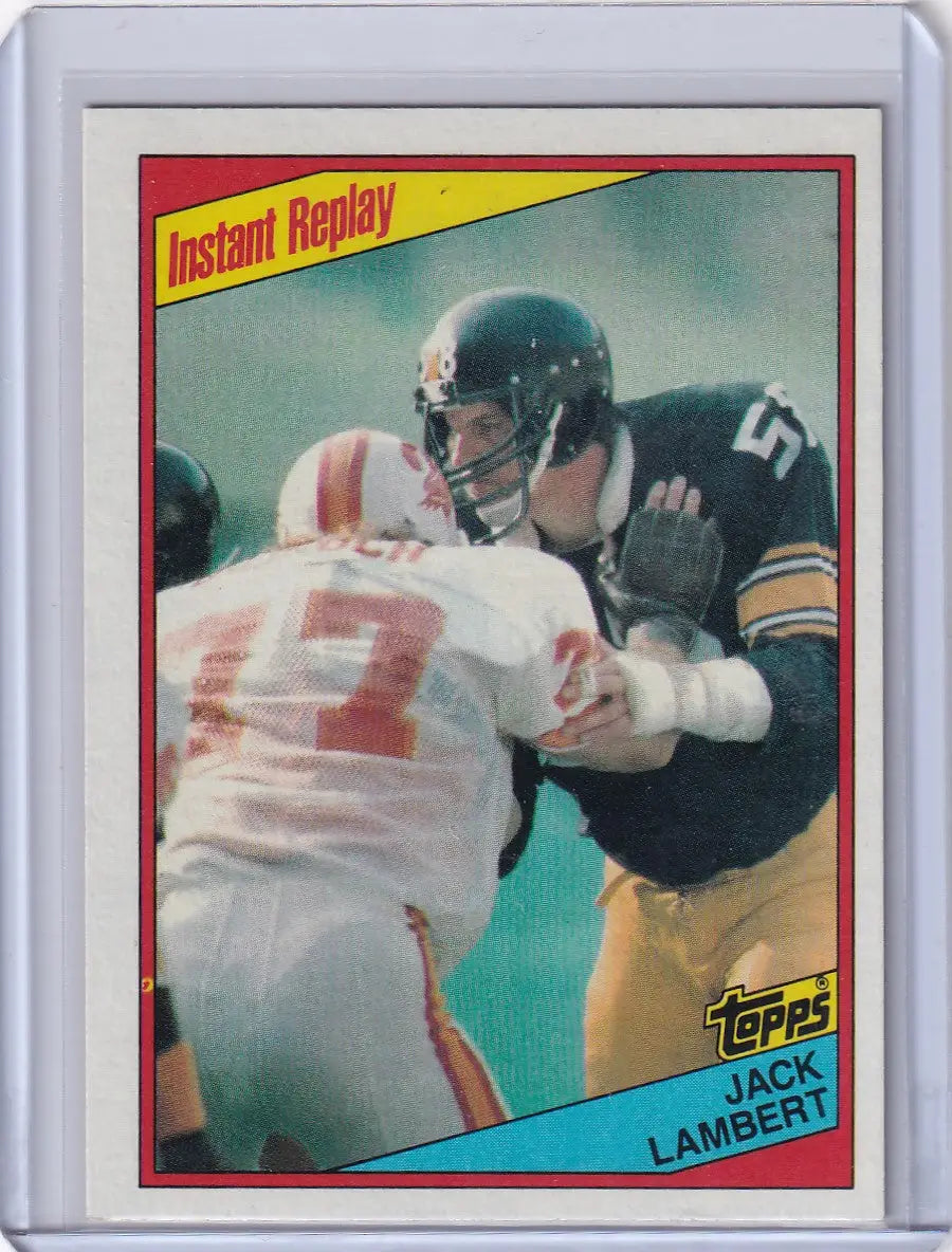 1984 Topps Football #168 Jack Lambert IR card featuring Pittsburgh Steelers legend