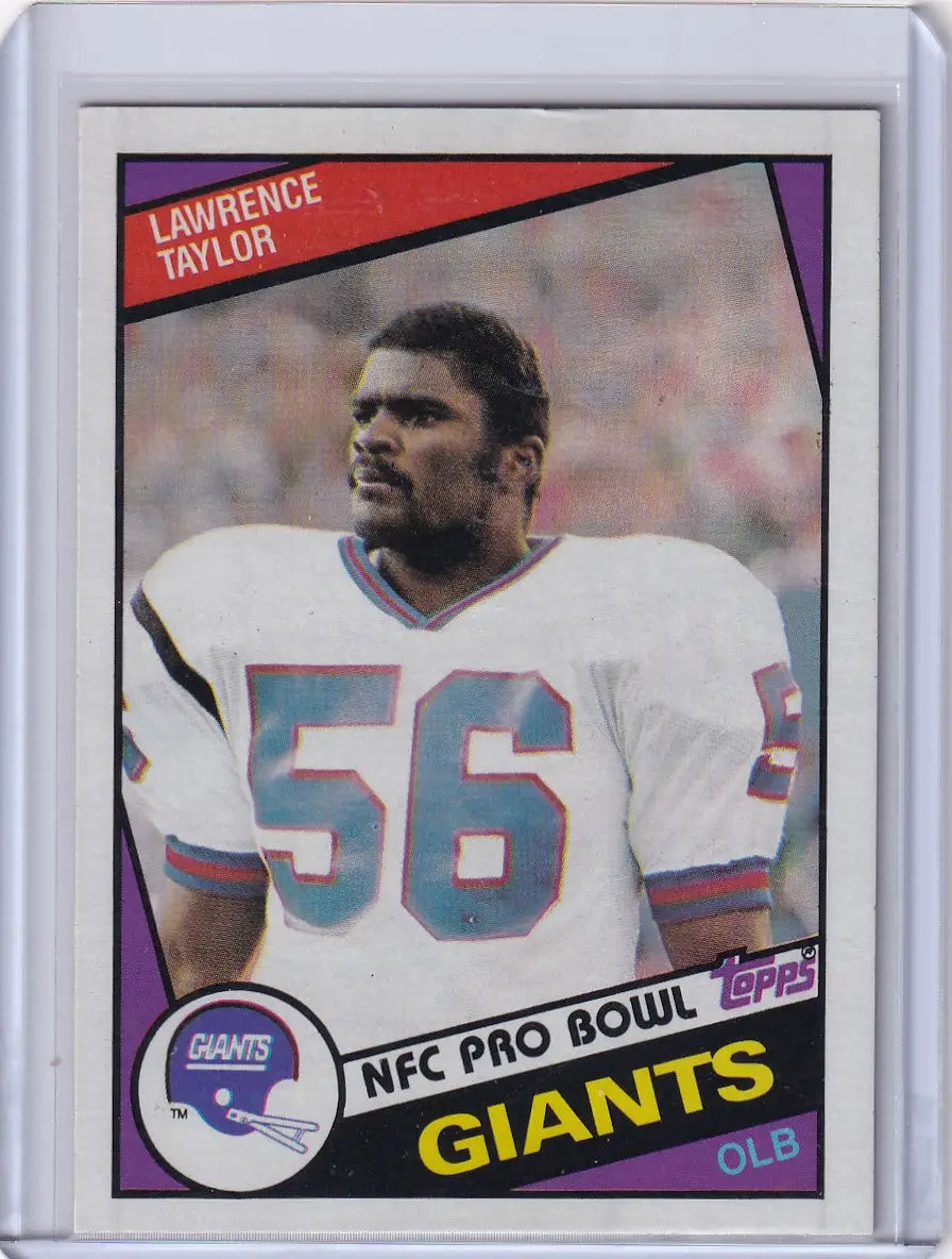 1984 Topps Football #321 Lawrence Taylor card featuring New York Giants legend