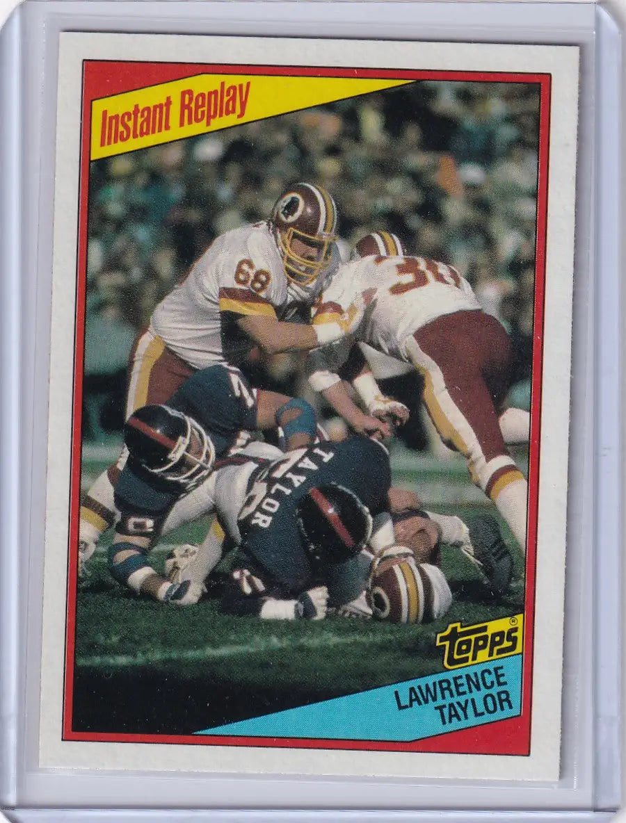 1984 Topps Football #322 Lawrence Taylor card featuring New York Giants star player