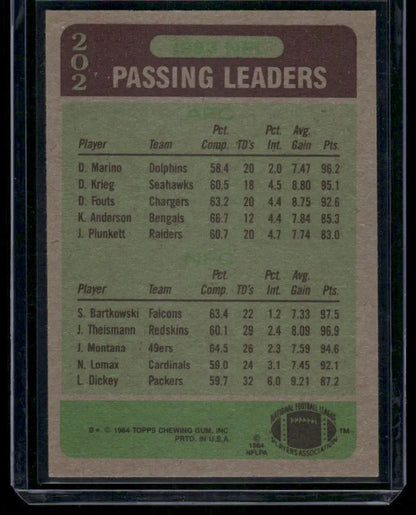 1984 Topps NFL Dan Marino Steve Bartkowski #202 Football - Football Card