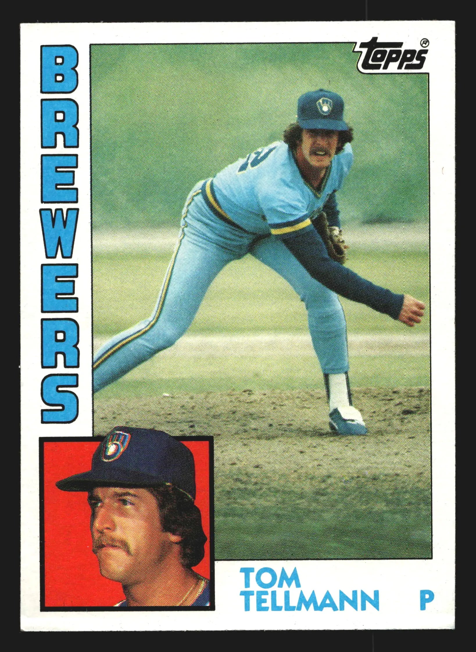 1984 Topps Tom Tellmann #476 Milwaukee Brewers - Baseball Card Single