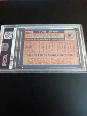 1984 Topps - Tony Gwynn #251. San Diego Padres. PSA 9 MINT - Baseball Card Single