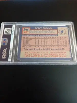 1984 Topps - Tony Gwynn #251. San Diego Padres. PSA 9 MINT - Baseball Card Single