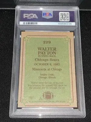 1984 Topps Walter Payton #229 Signed PSA 6 DNA 7 Auto Chicago Bears - Football Card Single