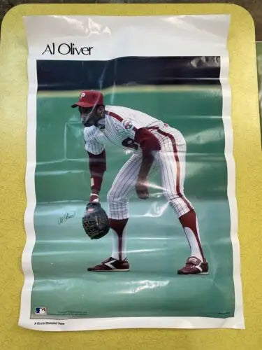 Al Oliver poster from Sports Illustrated, a rare 1984 vintage collectible for trading cards