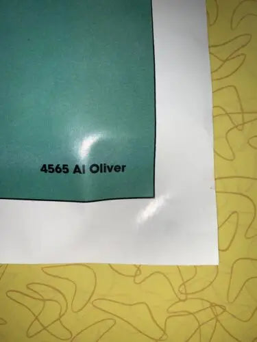 Corner of a 1984 Vintage Al Oliver Poster from Sports Illustrated, showcasing retro design