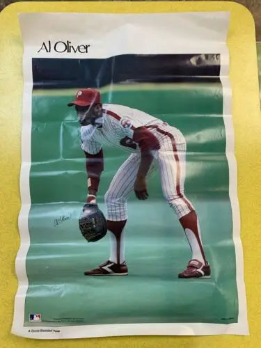 1984 Vintage Original Al Oliver Poster from Sports Illustrated for collectors and trading cards