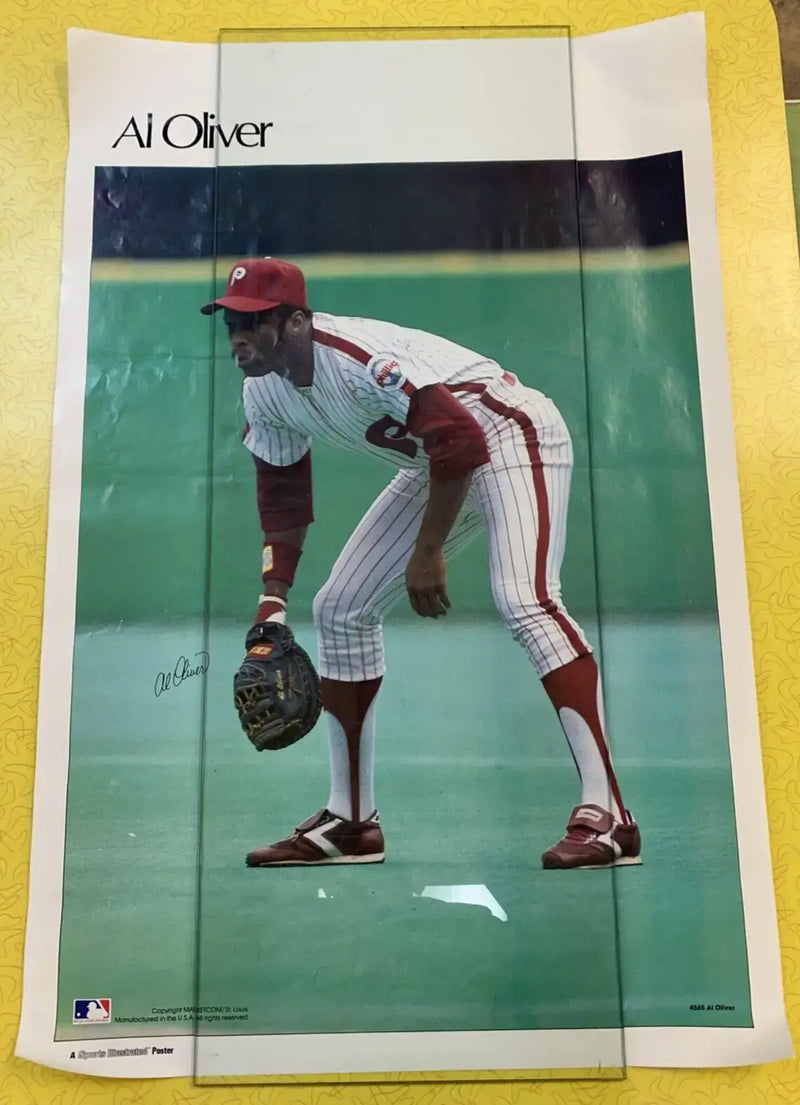1984 Vintage Original Al Oliver Poster Sports Illustrated 4565 Phillies RARE - Sports Memorabilia