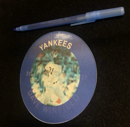 1985 DAVE WINFIELD NEW YORK YANKEES LARGE 3D 7-11 SLURPEE DISC 4-1/2’’ StorePromo