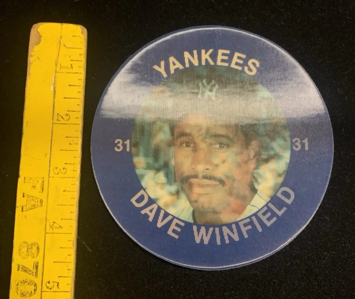 1985 DAVE WINFIELD NEW YORK YANKEES LARGE 3D 7-11 SLURPEE DISC 4-1/2’’ StorePromo - Sports Memorabilia