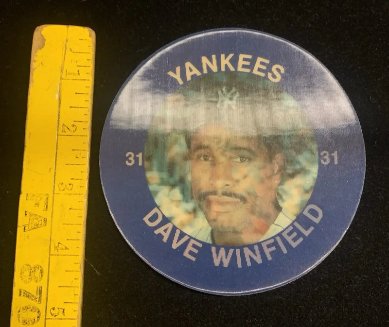 1985 DAVE WINFIELD NEW YORK YANKEES LARGE 3D 7-11 SLURPEE DISC 4-1/2’’ StorePromo - Sports Memorabilia