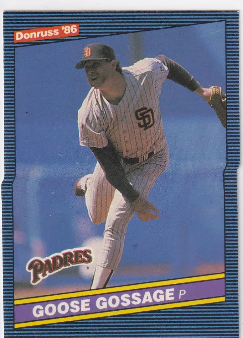 1985 DONRUSS #185 GOOSE GOSSAGE- SAN DIEGO PADRES - Baseball Card Single