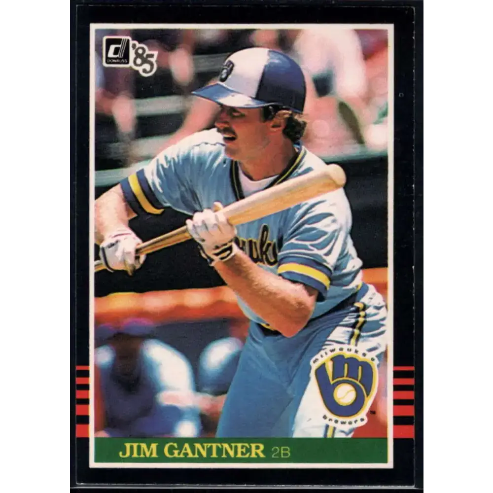 1985 Donruss #229 Jim Gantner F Fair Milwaukee Brewers Baseball Card - Baseball Card Single