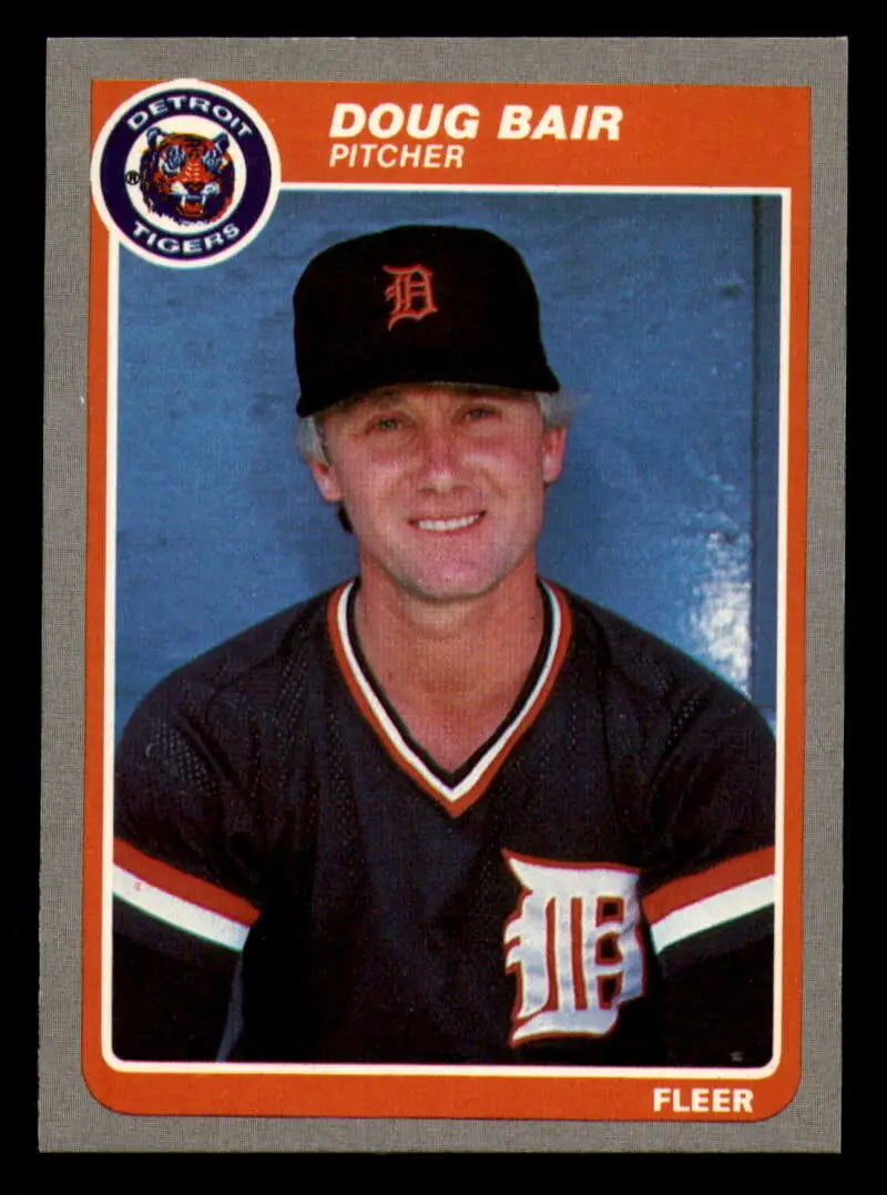 1985 Fleer #1 Doug Bair EX Excellent Detroit Tigers Baseball Card - Baseball Card Single