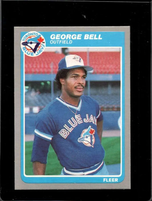 1985 Fleer #100 George Bell EX Excellent Toronto Blue Jays Baseball Card - Baseball Card Single