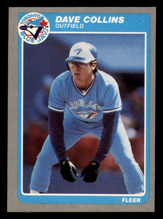 1985 Fleer #102 Dave Collins EX Excellent Toronto Blue Jays Baseball Card - Baseball Card Single