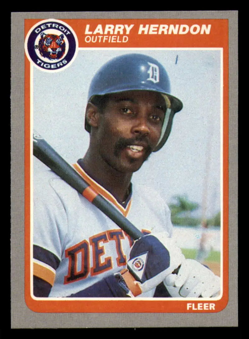 1985 Fleer #11 Larry Herndon EX Excellent Detroit Tigers Baseball Card - Baseball Card Single
