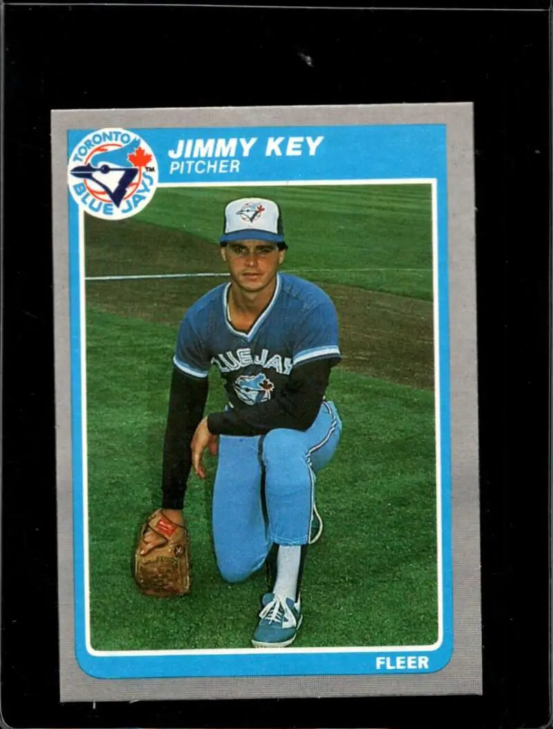 1985 Fleer #110 Jimmy Key EX Excellent RC Rookie Toronto Blue Jays Baseball Card - Baseball Card Single