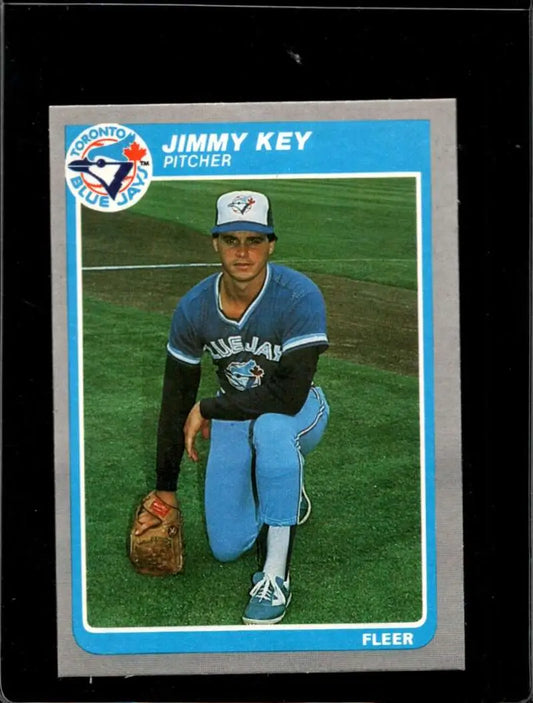 1985 Fleer #110 Jimmy Key EX Excellent RC Rookie Toronto Blue Jays Baseball Card - Baseball Card Single