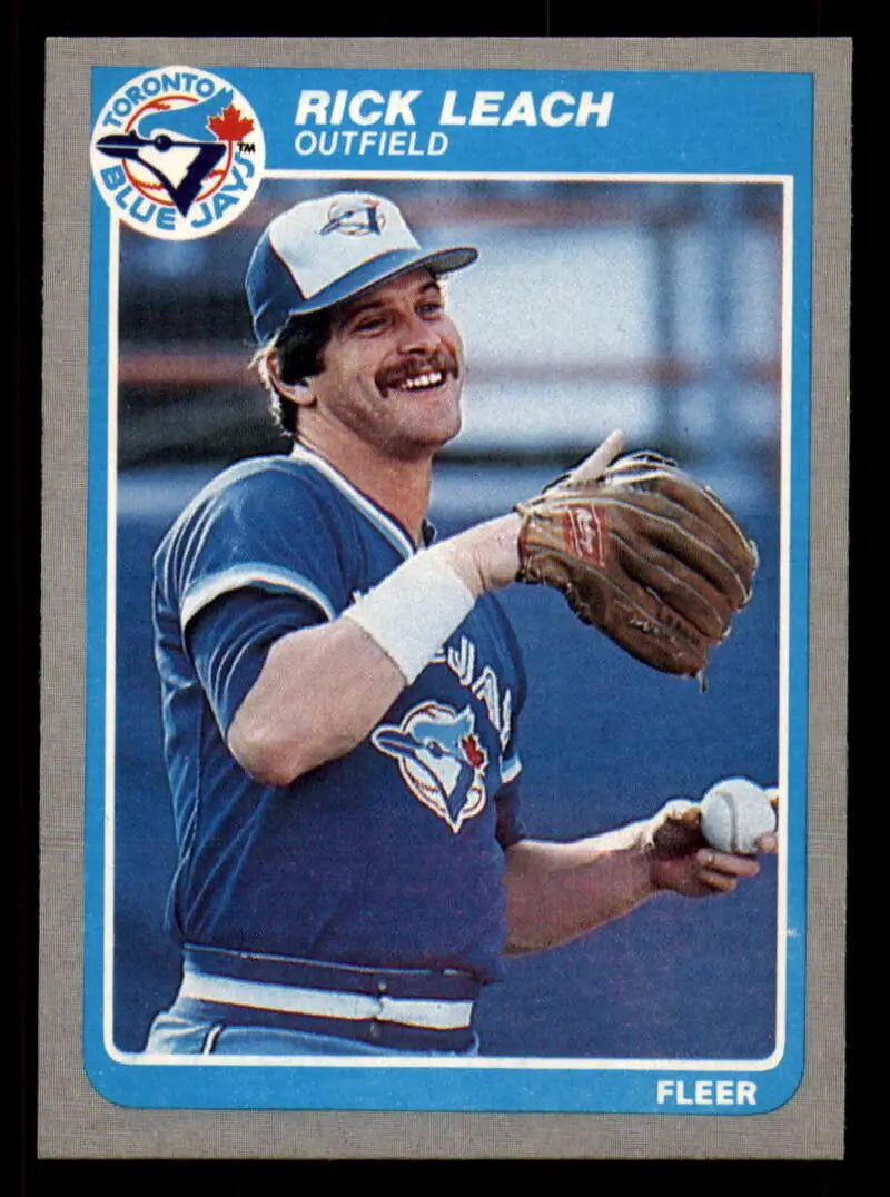 1985 Fleer #112 Rick Leach EX Excellent Toronto Blue Jays Baseball Card - Baseball Card Single