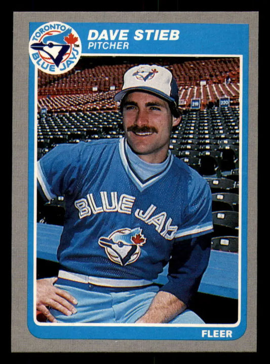 1985 Fleer #117 Dave Stieb EX Excellent Toronto Blue Jays Baseball Card - Baseball Card Single