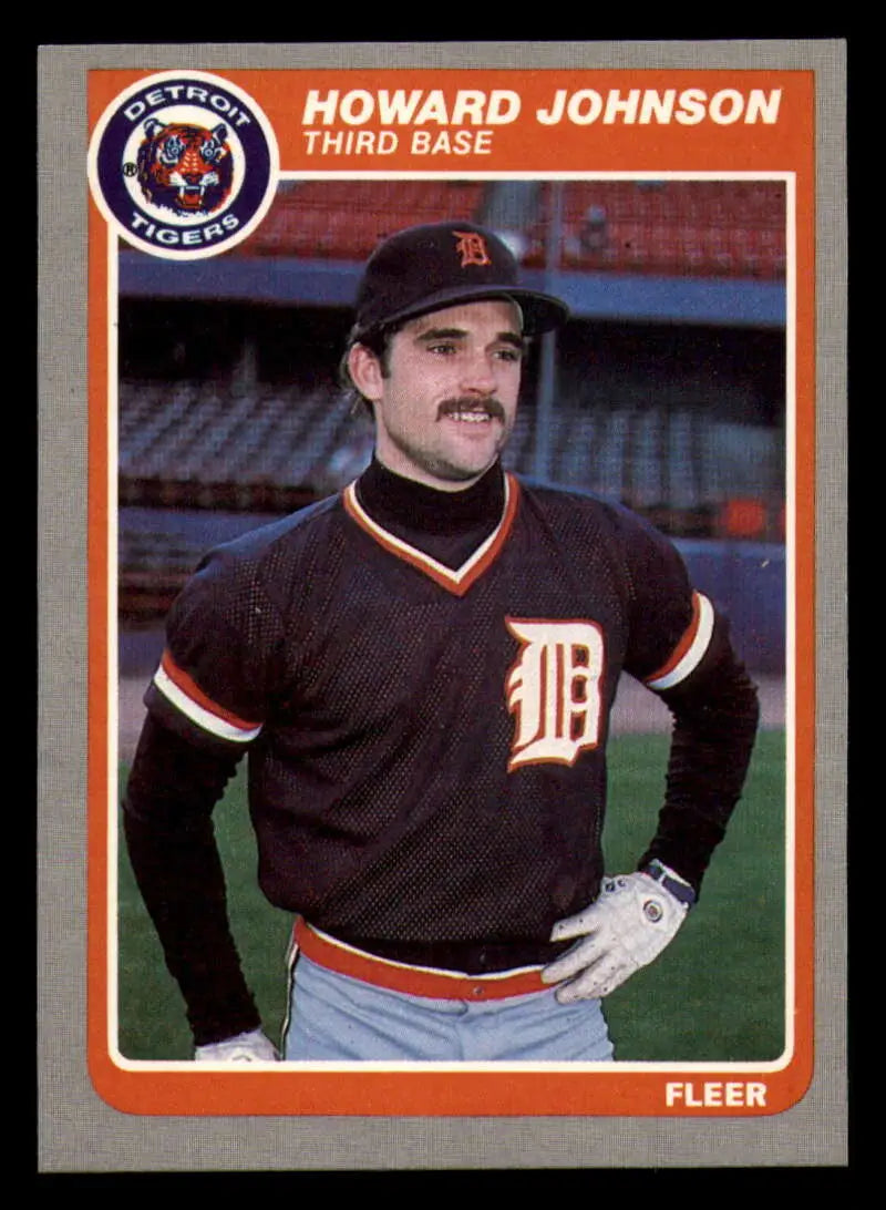 1985 Fleer #12 Howard Johnson EX Excellent Detroit Tigers Baseball Card - Baseball Card Single