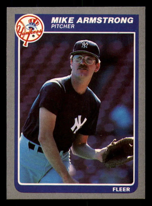 1985 Fleer #120 Mike Armstrong EX Excellent New York Yankees Baseball Card - Baseball Card Single