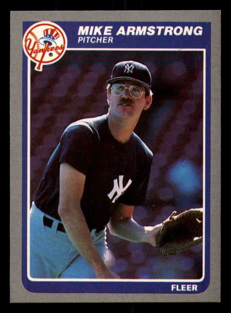 1985 Fleer #120 Mike Armstrong EX Excellent New York Yankees Baseball Card - Baseball Card Single