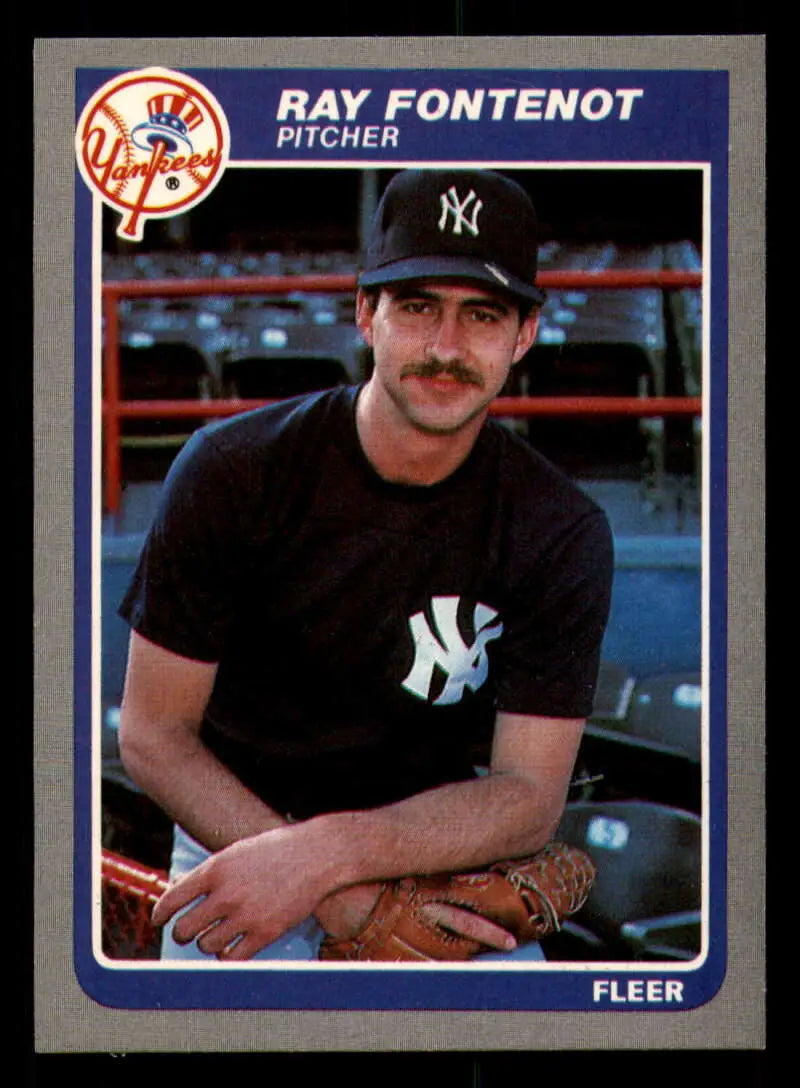 1985 Fleer #127 Ray Fontenot EX Excellent New York Yankees Baseball Card - Baseball Card Single