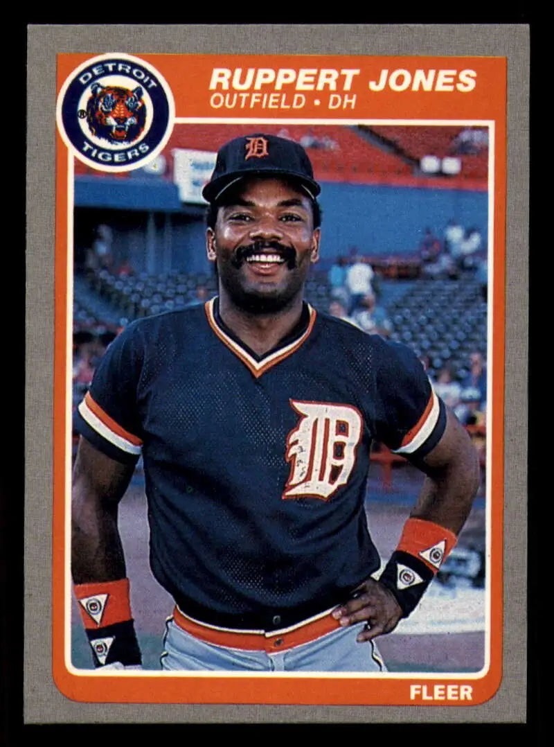1985 Fleer #13 Ruppert Jones EX Excellent Detroit Tigers Baseball Card - Baseball Card Single