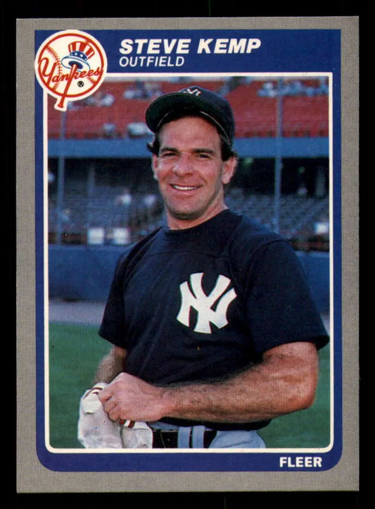 1985 Fleer #132 Steve Kemp EX Excellent New York Yankees Baseball Card - Baseball Card Single
