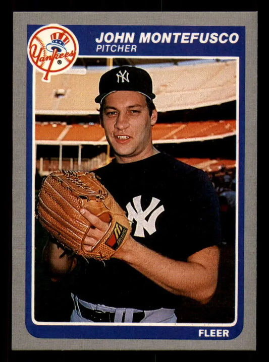 1985 Fleer #135 John Montefusco EX Excellent New York Yankees Baseball Card - Baseball Card Single
