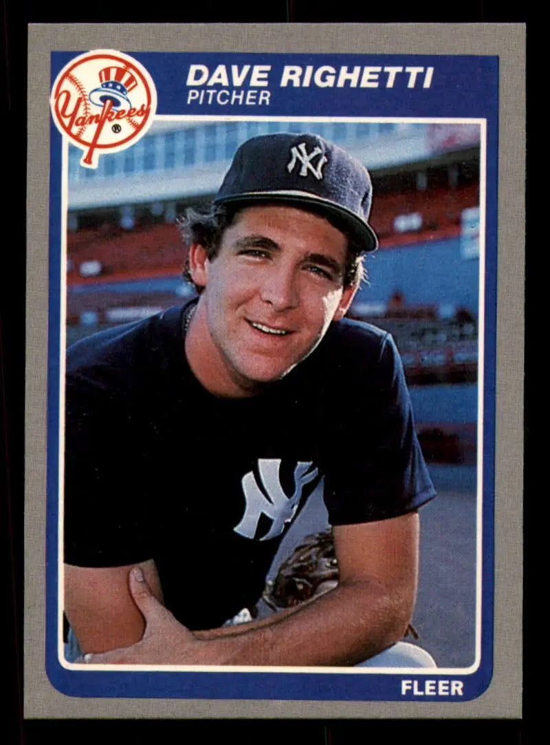1985 Fleer #142 Dave Righetti EX Excellent New York Yankees Baseball Card