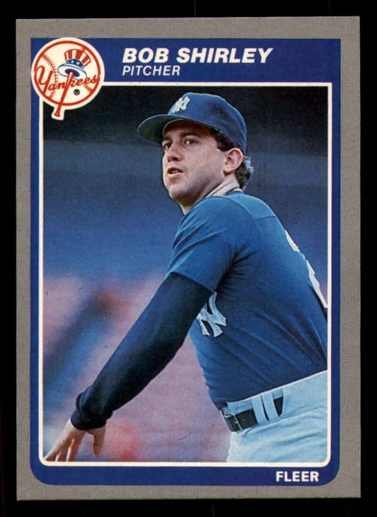 1985 Fleer #145 Bob Shirley EX Excellent New York Yankees Baseball Card - Baseball Card Single