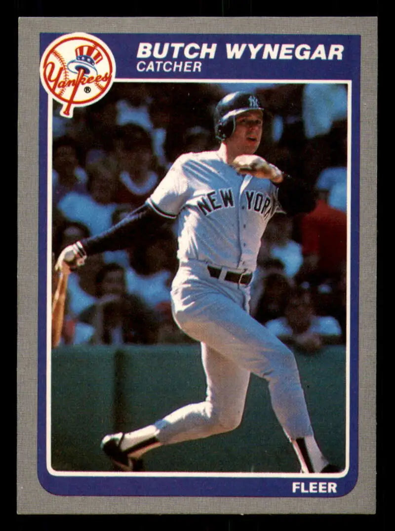 1985 Fleer #147 Butch Wynegar EX Excellent New York Yankees Baseball Card - Baseball Card Single