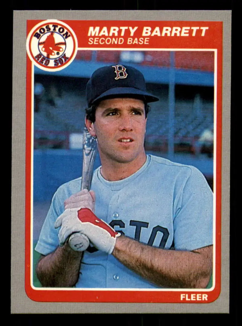 1985 Fleer #150 Marty Barrett EX Excellent Boston Red Sox Baseball Card - Baseball Card Single