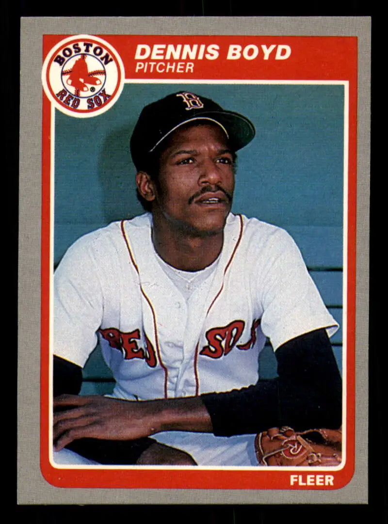 1985 Fleer #152 Oil Can Boyd EX Excellent Boston Red Sox Baseball Card - Baseball Card Single
