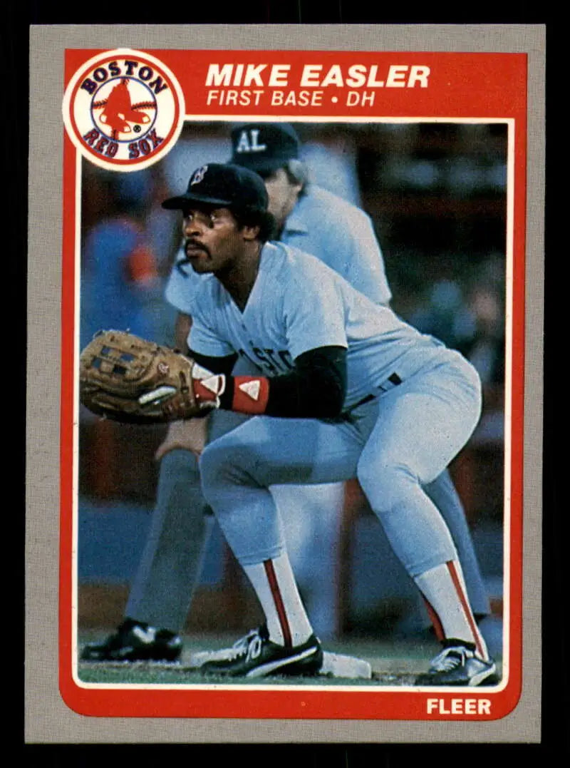 1985 Fleer #157 Mike Easler EX Excellent Boston Red Sox Baseball Card - Baseball Card Single
