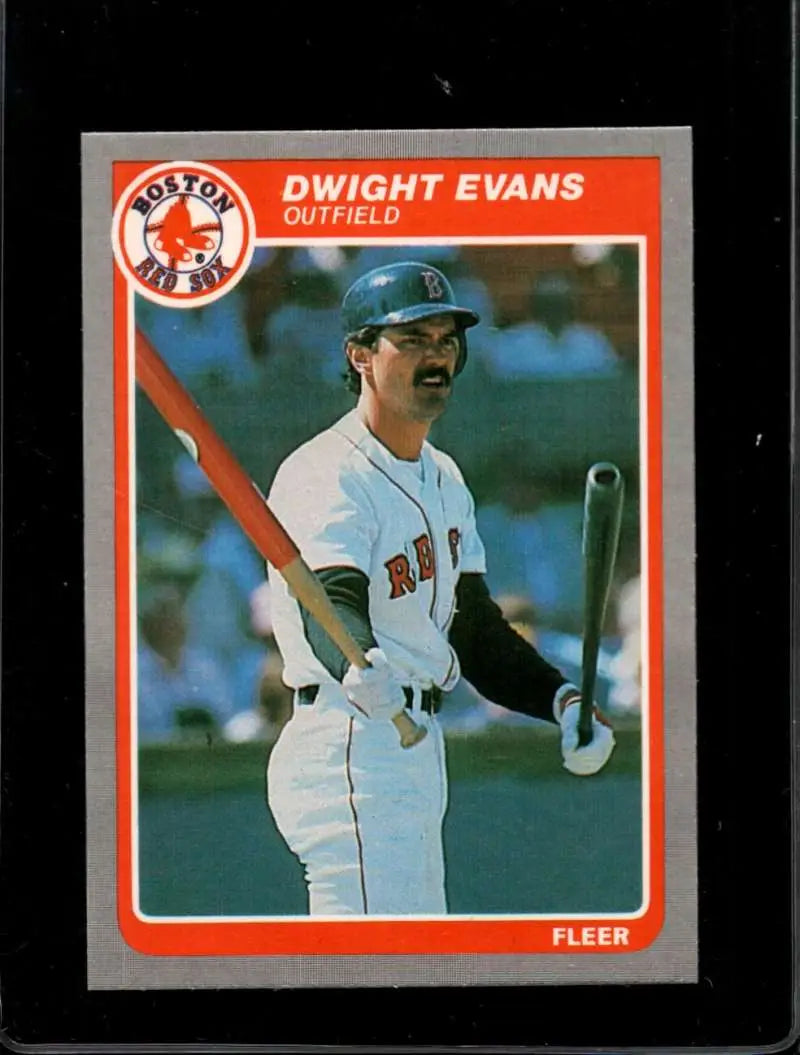1985 Fleer #158 Dwight Evans EX Excellent Boston Red Sox Baseball Card - Baseball Card Single