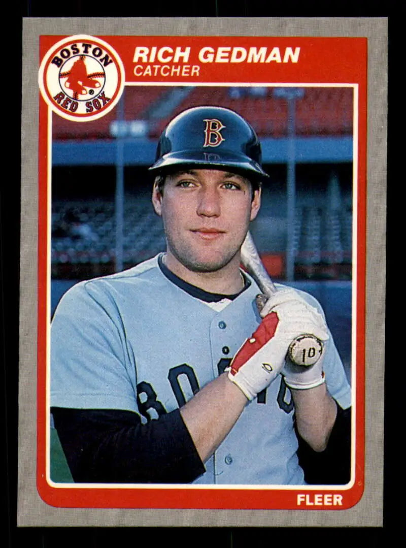 1985 Fleer #159 Rich Gedman EX Excellent Boston Red Sox Baseball Card - Baseball Card Single