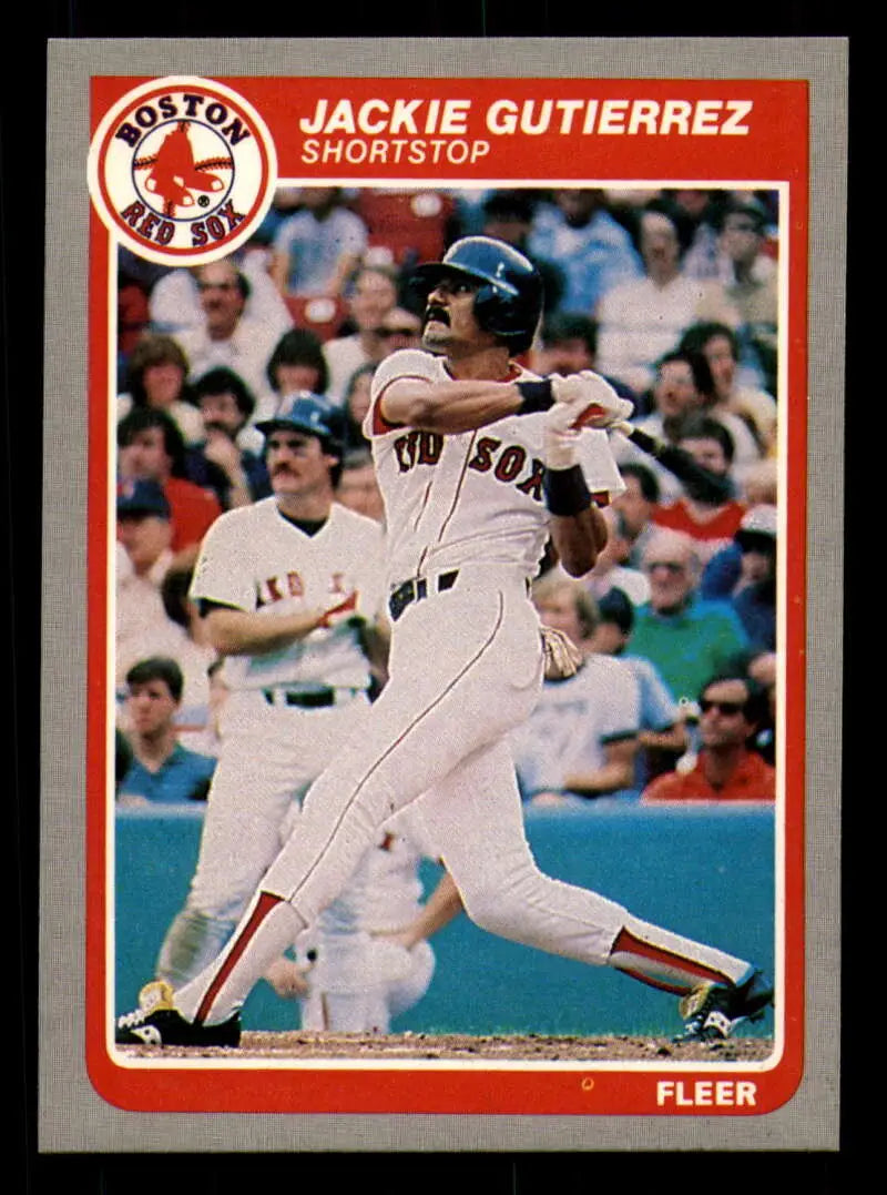 1985 Fleer #160 Jackie Gutierrez EX Excellent RC Rookie Boston Red Sox Baseball Card