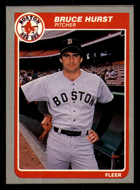 1985 Fleer #161 Bruce Hurst EX Excellent Boston Red Sox Baseball Card - Baseball Card Single
