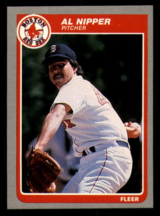 1985 Fleer #165 Al Nipper EX Excellent RC Rookie Boston Red Sox Baseball Card - Baseball Card Single